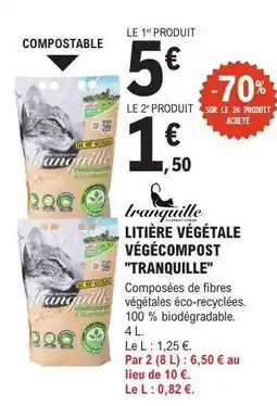 E.Leclerc Litière Végétale Végecompost 'Tranquille' offre