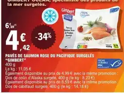 E.Leclerc Pavés de Saumon Rose du Pacifique Surgelés Gimbert offre