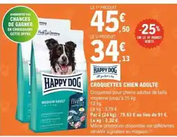E.Leclerc HAPPY DOG CROQUETTES CHIEN ADULTE offre