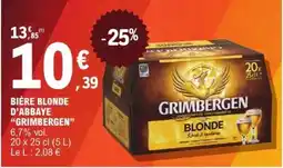 E.Leclerc BIÈRE BLONDE D'ABBAYE 'GRIMBERGEN' offre