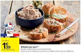 Cora x Carrefour Rillettes pur porc offre