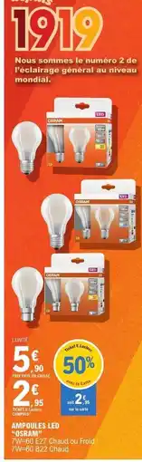 E.Leclerc AMPOULES LED OSRAM offre