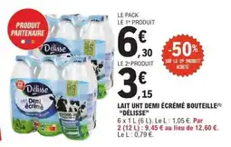 E.Leclerc Lait UHT Demi Écrémé Bouteille 'Délisse' offre