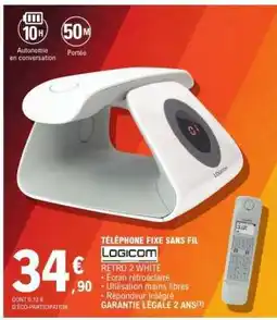 E.Leclerc LOGICOM RETRO 2 WHITE offre