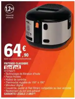E.Leclerc Friteuse Classique Tefal FF175D71 offre