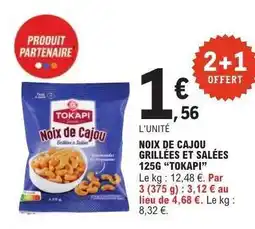 E.Leclerc Noix de Cajou Grillées et Salées 125g “Tokapi” offre