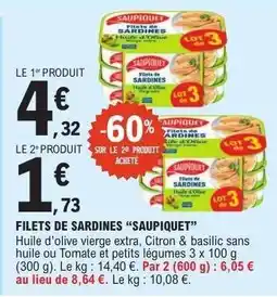 E.Leclerc Filets de Sardines Saupiquet offre