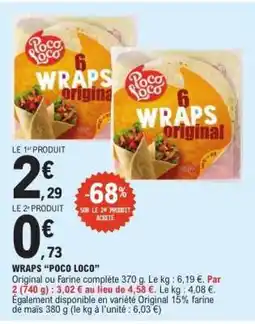 E.Leclerc WRAPS POCO LOCO offre