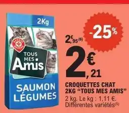 E.Leclerc CROQUETTES CHAT 2KG “TOUS MES AMIS” offre