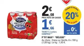 E.Leclerc P'TIT MAX “DÉLISSE” offre