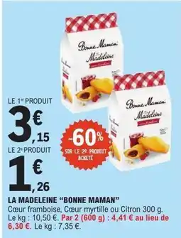E.Leclerc LA MADELEINE “BONNE MAMAN” offre
