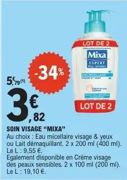 E.Leclerc Soin Visage Mixa offre