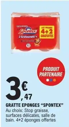 E.Leclerc Gratte Eponges Spontex offre