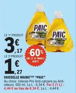 E.Leclerc VAISSELLE MAINS PAIC offre