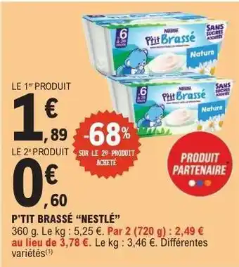 E.Leclerc P'tit Brassé Nestlé offre