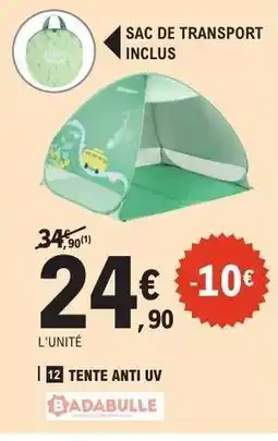 E.Leclerc TENTE ANTI UV offre