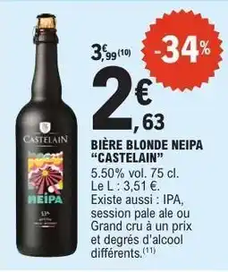 E.Leclerc BIÈRE BLONDE NEIPA “CASTELAIN” offre