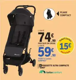 E.Leclerc Poussette Ultra Compacte 'Soko' offre