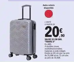 E.Leclerc VALISE 55 CM ENV. TRAVEL'S offre