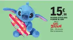 E.Leclerc PELUCHE STITCH AVEC PLANCHE DE SURF offre