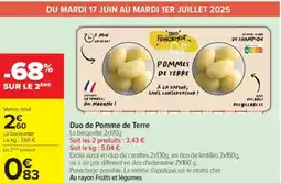 Cora x Carrefour Duo de Pomme de Terre offre