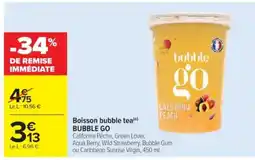 Cora x Carrefour BUBBLE GO Boisson bubble tea offre