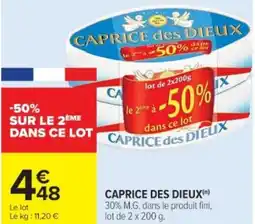 Cora x Carrefour CAPRICE DES DIEUX offre