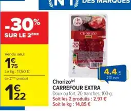 Cora x Carrefour Chorizo carrefour extra offre