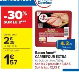 Cora x Carrefour Bacon fumé Carrefour extra offre
