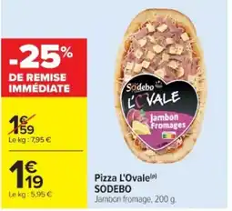 Cora x Carrefour SODEBO Pizza L'Ovale offre