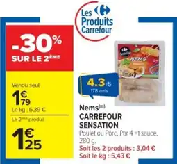 Cora x Carrefour Nems carrefour sensation offre