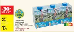 Cora x Carrefour Crème légère filière qualité carrefour extra offre