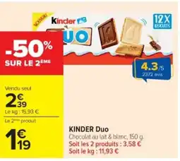 Cora x Carrefour KINDER Duo offre