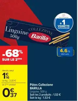 Cora x Carrefour BARILLA Pâtes Collezione offre