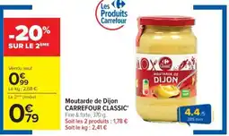 Cora x Carrefour Moutarde de dijon carrefour classic offre