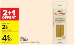 Cora x Carrefour RUMMO Pâtes offre