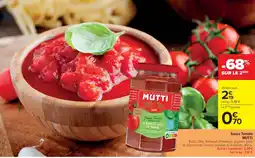Cora x Carrefour MUTTI Sauce Tomate offre
