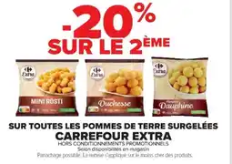 Cora x Carrefour Sur toutes les pommes de terre surgelées carrefour extra offre