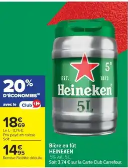Cora x Carrefour HEINEKEN Bière en fût offre