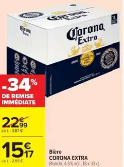 Cora x Carrefour CORONA EXTRA Bière offre