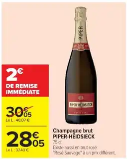 Cora x Carrefour PIPER-HEIDSIECK Champagne brut offre