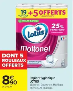 Cora x Carrefour LOTUS Papier Hygiénique offre