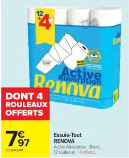 Cora x Carrefour RENOVA Essuie-Tout offre