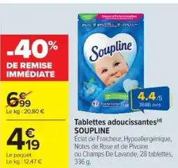 Cora x Carrefour SOUPLINE Tablettes adoucissantes offre