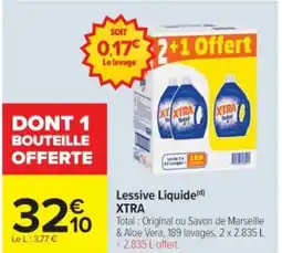 Cora x Carrefour XTRA Lessive Liquide offre