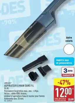 ALDI Aspirateur a main sans fil offre