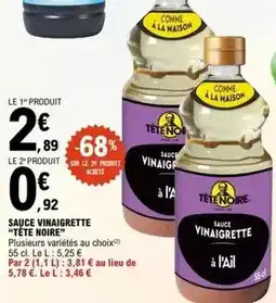 E.Leclerc Tete noire - sauce vinaigrette offre