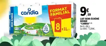 E.Leclerc LAIT DEMI-ÉCRÉMÉ BRIQUE “CANDIA” offre
