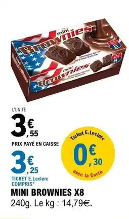 E.Leclerc MINI BROWNIES X8 offre