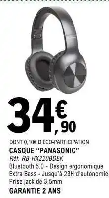 E.Leclerc CASQUE “PANASONIC” offre